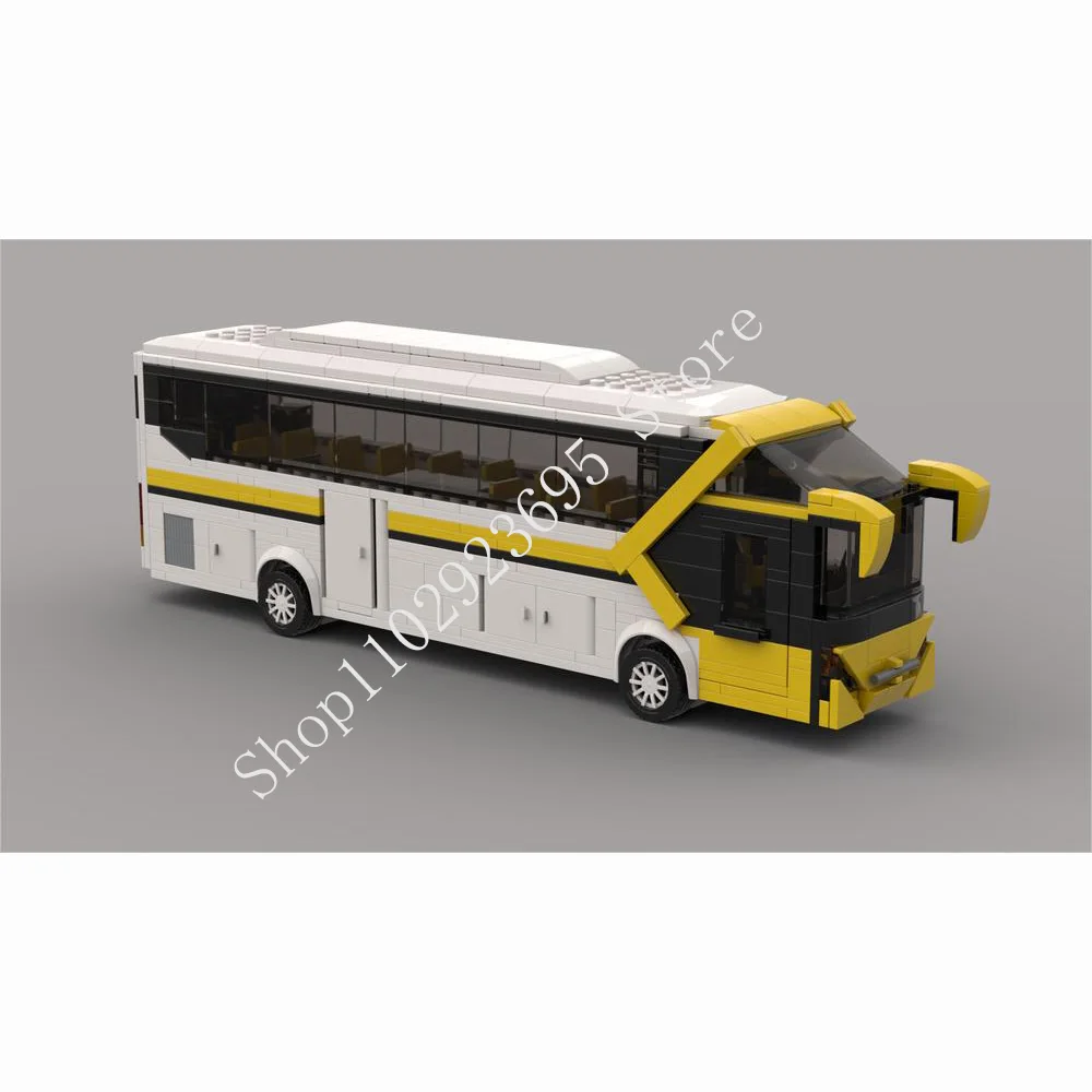 590PCS MOC Speed Champions City Coach Bus Model Building Blocks Technology - £63.27 GBP