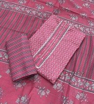 Unstitched Indian Suits, Pure Hand Bandhej Cotton Suit Set For Women &amp; G... - $1,025.19 MXN