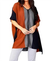 Angel long stripe poncho in Gray Multi - size S - £53.28 GBP