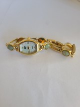 Women&#39;s Gruen Gold Tone Quartz with Faux Jade Stones Wristwatch  - $80.00