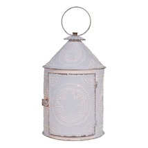 Americana Star Lantern in Rustic White Tin image 2