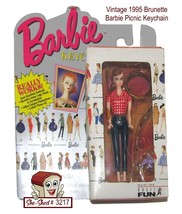 Vintage 1995 Barbie Picnic Brunette Keychain Basic Fun for Mattel  NRFB - £11.67 GBP