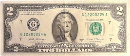 $2 Two Dollar Bill 12200224, Birthday / Anniversary: February 4, 2002 - £11.98 GBP