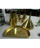 Vintage Chinese measuring set tray funnel and container copper/brass - $1,223.09 MXN