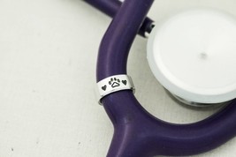 Paw Print Stethoscope Charm - Stethoscope ID Tag, Veterinarian Gift, Stethoscope - £7.84 GBP