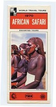 1970 TWA African Safari Brochure World Travel Tours  - $17.82