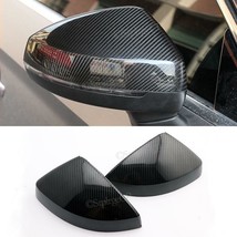 Side Wing Mirror Covers Caps Carbon Fibre Style For Audi A3 S3 8v Rs3 2013-19 - $26.96