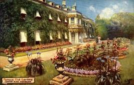 Compton Place, EASTBOURNE-MAN And Lady WALKING-HOUSE To LEFT-A Tuck&#39;s CARD- BK33 - £3.89 GBP