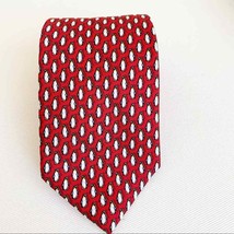 Tommy Hilfiger Red Penguin March Silk Tie NWT - £22.34 GBP