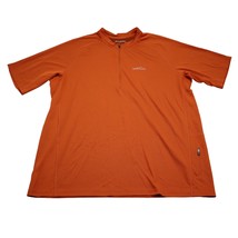 Eddie Bauer Shirt Mens XXL Tall 1/4 Zip Orange Cocona 50 UPF Polo Hiking Outdoor - £14.68 GBP