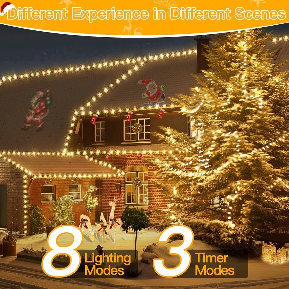 Outdoor & Indoor 1000 LED Christmas String Lights with Remote - 330 FT Warm Glow Item image 7