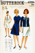 Misses&#39; DRESS, JACKET, BLOUSE &amp; SKIRT Vtg 1960&#39;s Butterick Pattern 4080 ... - £9.42 GBP