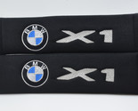 2 pieces (1 PAIR) BMW X1 Embroidery Seat Belt Cover Pads (Black pads) - £13.53 GBP