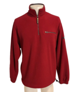 Izod Red and Gray 1/4 Zip Fleece Pullover Men&#39;s M - $32.57 CAD