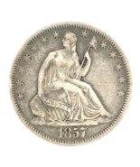1857 50C Assis Liberty Demi Dollar En Fin État, Naturel Couleur - $78.69