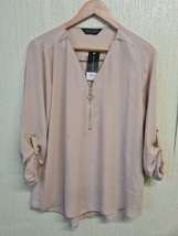 Dorothy Perkins Ladies Beige Long Sleeve Blouse Size 14 UK.EXCELLENT CON... - £12.92 GBP