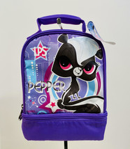 Littlest Pet Shop~PEPPER~ Thermos Dual Compartment Insulated Lunch Kit Box/Bag, - £11.00 GBP