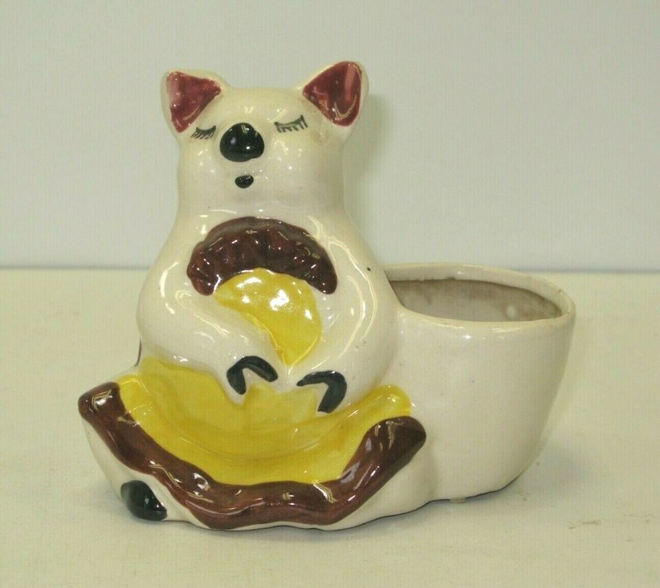 Vintage Mid Century Pig Planter Pottery Anthropomorphic Dress Unmarked C... - $5.86