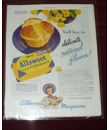 1944 Allsweet Margarine Vintage Print Ad WWII - $184.80 MXN