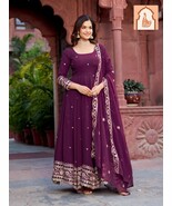 &quot;Magenta Anarkali Suit  | Indian Ethnic Wear | Georgette Embroidered Gown w - $65.00