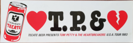 Tom Petty &amp; The Heartbreakers USA Tour 1983 - Tecate Beer 11-1/2 x 3-3/4 decal - £26.75 GBP
