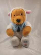 Disney Store 15" Winnie the Pooh As a Lamb With Rattle Easter Stuffed Animal  - $11.88