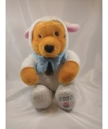 Disney Store 15&quot; Winnie the Pooh As a Lamb With Rattle Easter Stuffed An... - $16.48 CAD