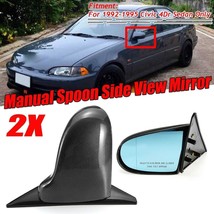 Adjustable Spoon Style Car Rear View Side View Mirror For Honda Civic EG 4DR - £51.45 GBP