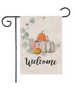 Fall Welcome Pumpkin Garden Flag - Double Sided Decorative Autumn Decora... - $12.86