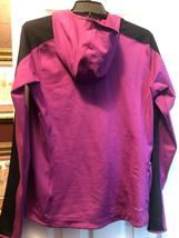 NWT Ladies NIKE PURPLE & BLACK Fleece Lined 1/4 Zip Long Sleeve Hoodie -  L image 2