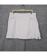 Emerald 18 Women’s Golf Skort Extra Large White Stretch Front Zipped Poc... - $9.22