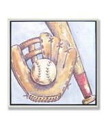 The Kids Room by Stupell Baseball Glove, Bat and Ball Square Wall Plaque... - $24.99