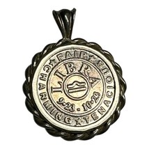 925 Sterling Silver Zodiac Libra Scales of Justice Necklace Pendant Charm - $838.43 MXN