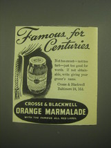1945 Crosse &amp; Blackwell Orange Marmalade Ad - Famous for centuries - £14.65 GBP