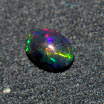 5 Ct Natural Black Ethiopian Opal Oval Shape Cabs Loose Gemstone Birthstone Gift - £61.93 GBP