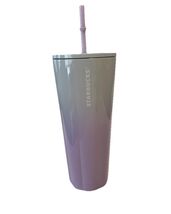 Starbucks Lilac Blue Ombre Puffy Cold Cup Tumbler Gradient Purple 24oz V... - $12.34