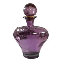 Vidrios San Miguel Recycled Glass Bottle w/ Stopper LARGE 13.5&quot; Amethyst Purple - £96.92 GBP