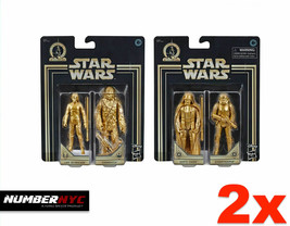 Star Wars Hasbro Gold Edition Darth Vader Stormtrooper Luke Skywalker Chewbacca - £39.80 GBP