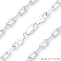 5.5mm D-Cut Anchor Cable Link Italian .925 Italy Sterling Silver Chain Necklace - £66.50 GBP+