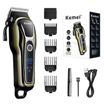 KEMEI 1990 Cordless Hair Clippers Kit Dual Voltage Beard Trimmer Recharg... - £28.96 GBP