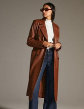 Stylish Real Soft Lambskin Leather Women&#39;s Trench Coat Halloween Formal ... - $168.30