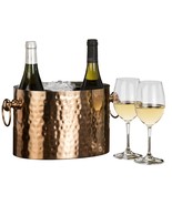 Wine - Champagne Chiller, Bucket, Cooler, Hammered Copper, Removable Insert - $123.90 CAD