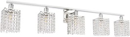 Bonlicht Bathroom Light Fixtures Chrome 5 Lights Modern Vanity Lights Cr... - $153.95