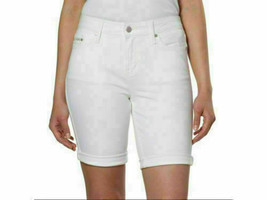 Calvin Klein Jean Womens Denim Bermuda Shorts,White,6 - $45.00