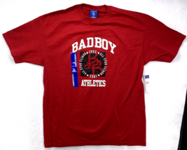 Bad Boy Tee Shirt Men&#39;s Size XL Vintage 1990&#39;s Athletics Red 3D Graphic Retro - £31.18 GBP