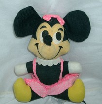 7&quot; Vintage Walt Disney Production Minnie Mouse Stuffed Animal Plush Toy Doll Old - £18.98 GBP