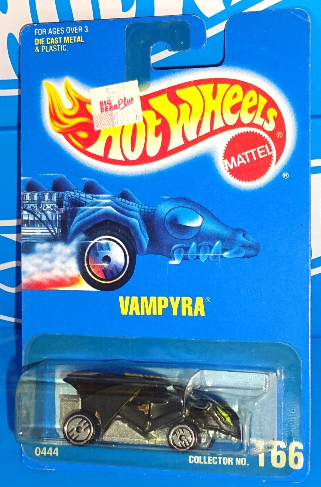 Primary image for Hot Wheels 1995 Mainline #166 Vampyra Black w/ UHs No Wing Tampos