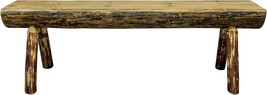 Glacier Country Wood Log Bench, 4 Foot, Exterior Stain, Montana Woodworks. - £254.13 GBP