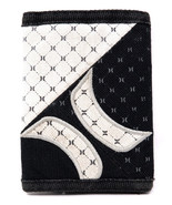 HURLEY TRI FOLD WALLET BLACK &amp; WHITE W/DESIGN - NICE! - £14.23 GBP