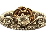 Enchanted disney belle rose tiara Women&#39;s Cluster ring 14kt White and Ro... - $499.00